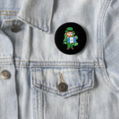 Badge Rond 5 Cm Guatemala Fier Guate Drapeau St. Patrick Leprec (En situation)