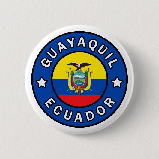 Badge Rond 5 Cm Guayaquil Equateur (Devant)