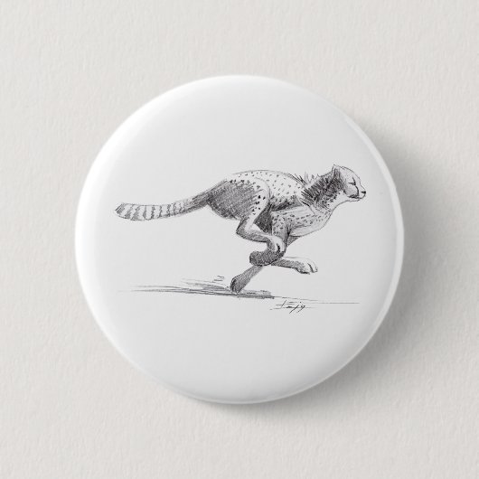 Badge Rond 5 Cm Guépard (Devant)