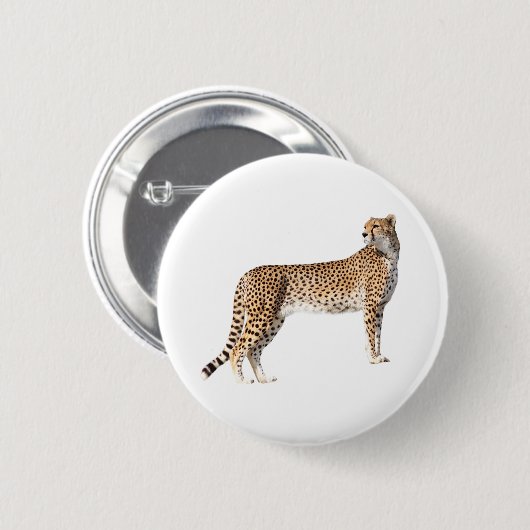 Badge Rond 5 Cm Guépard debout (Devant & derrière)