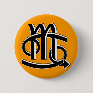 Badge Rond 5 Cm Guerre biologique d'associés de Cancer et de