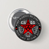 Badge Rond 5 Cm GUERRE de CLASSE - combattez la puissance (Devant & derrière)