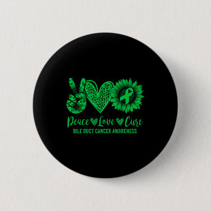 Badge Rond 5 Cm Guerre de la guérison par l'amour Tournesol Cancer