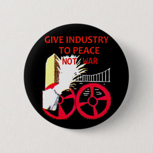 Badge Rond 5 Cm Guerre de paix pas - bouton