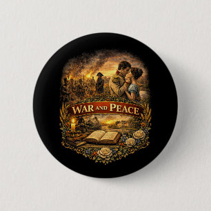 Badge Rond 5 Cm Guerre et Paix