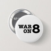 Badge Rond 5 Cm Guerre sur le bouton de l'appui vertical 8 (Devant & derrière)