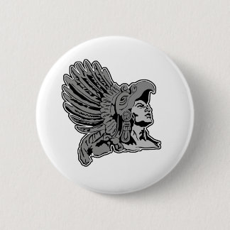 Badge Rond 5 Cm guerrier aztèque