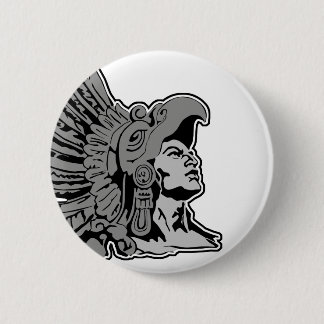 Badge Rond 5 Cm guerrier aztèque
