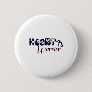 Badge Rond 5 Cm Guerrier CHD Sensibilisation aux malformations car