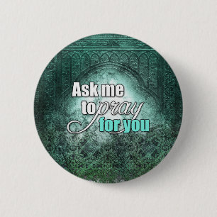 Badge Rond 5 Cm Guerrier chrétien spirituel inspiré de prière