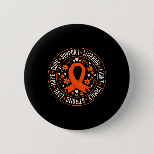 Badge Rond 5 Cm Guerrier combattre Famille Amour Forte Espoir Cure