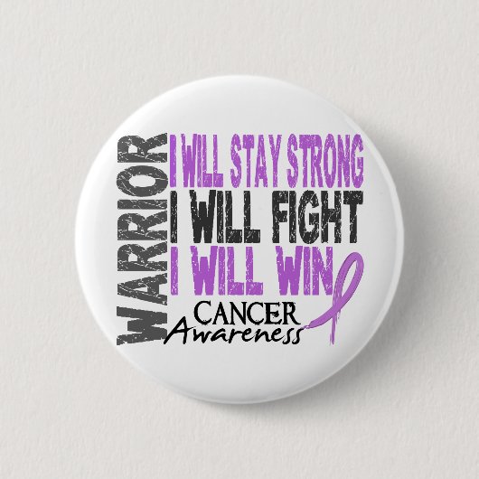 Badge Rond 5 Cm Guerrier de Cancer (Devant)