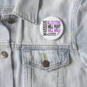 Badge Rond 5 Cm Guerrier de Cancer (En situation)