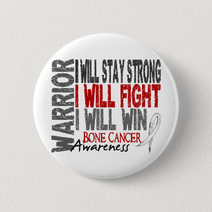 Badge Rond 5 Cm Guerrier de cancer de l'os