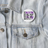 Badge Rond 5 Cm Guerrier de fibromyalgie (En situation)