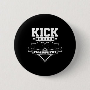 Badge Rond 5 Cm Guerrier de kickboxing Kickbox Kickboxer Kick Boxi