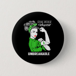 Badge Rond 5 Cm Guerrier de la maladie coeliaque Conscience des ch
