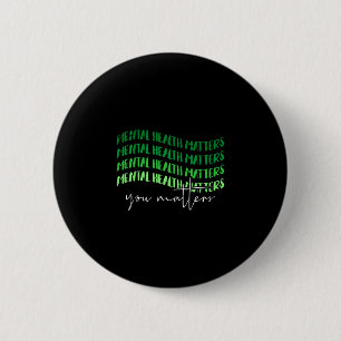 Badge Rond 5 Cm guerrier de la sensibilisation à la santé mentale 