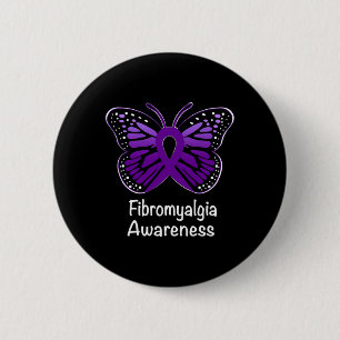 Badge Rond 5 Cm Guerrier de la sensibilisation Soutien Ruban Viole
