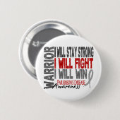 Badge Rond 5 Cm Guerrier de :maladie de Parkinson (Devant & derrière)
