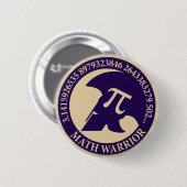 Badge Rond 5 Cm Guerrier de pi (Devant & derrière)