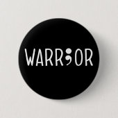 Badge Rond 5 Cm Guerrier de point-virgule de projet (Devant)