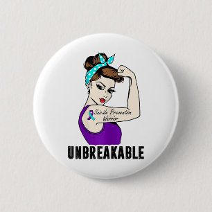 Badge Rond 5 Cm Guerrier de prévention du suicide Incassable Parfa
