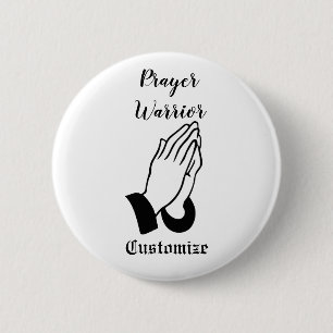 Badge Rond 5 Cm Guerrier de prière prier Thunder_Cove