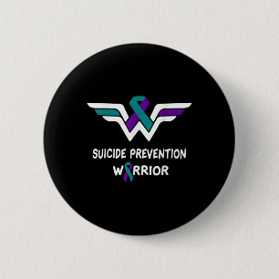 Badge Rond 5 Cm Guerrier de sensibilisation à la prévention du sui