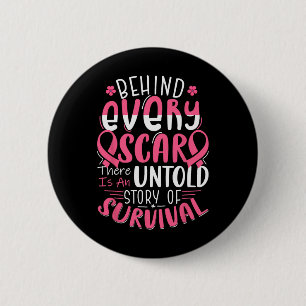 Badge Rond 5 Cm Guerrier de sensibilisation au cancer du sein Ruba