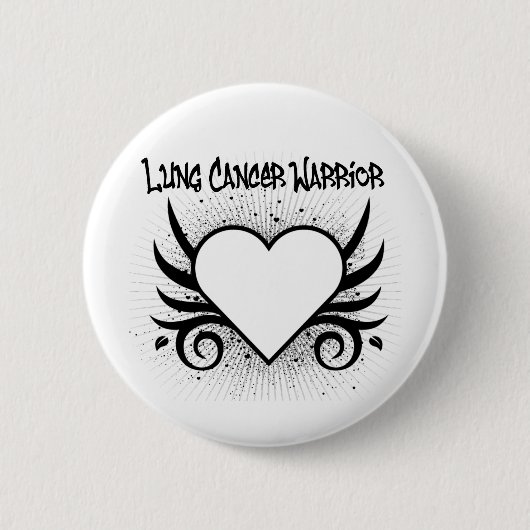 Badge Rond 5 Cm Guerrier du cancer du poumon (Devant)