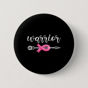 Badge Rond 5 Cm Guerrier du cancer du sein Sensibilisation au canc