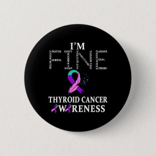 Badge Rond 5 Cm Guerrier du cancer Je vais bien