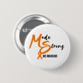 Badge Rond 5 Cm Guerrier fort fait de milliseconde (Devant & derrière)