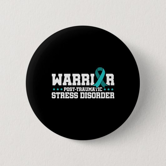 Badge Rond 5 Cm Guerrier post-traumatique Stress Sensibilisation M (Devant)