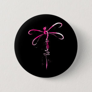 Badge Rond 5 Cm Guerrière du cancer du sein Sensibilisation au can