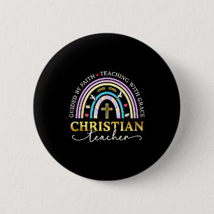 Badge Rond 5 Cm Guidé par la foi Jésus Bible École du dimanche chr