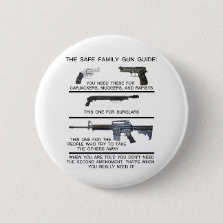 BADGE ROND 5 CM GUIDE SÛR D'ARME À FEU DE FAMILLE
