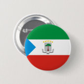 Badge Rond 5 Cm Guinée équatoriale (Devant & derrière)