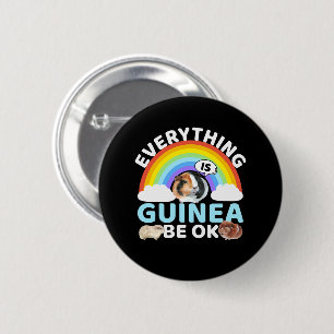 Badge Rond 5 Cm Guinée Pig - Guinée Soyez OK, Encouragement