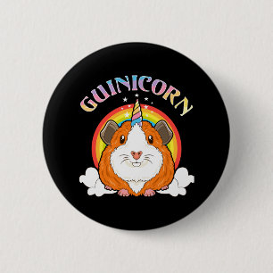 Badge Rond 5 Cm Guinicorne Guinée Costume Unicorne de porc