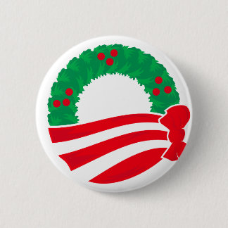 Badge Rond 5 Cm Guirlande de vacances d'Obama