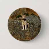 Badge Rond 5 Cm Guise blanche, (Devant)