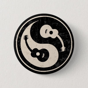 Badge Rond 5 Cm guit-yang1-blk-tan-T