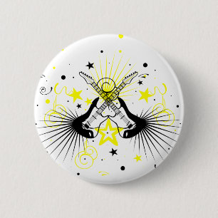 Badge Rond 5 Cm Guitar Design