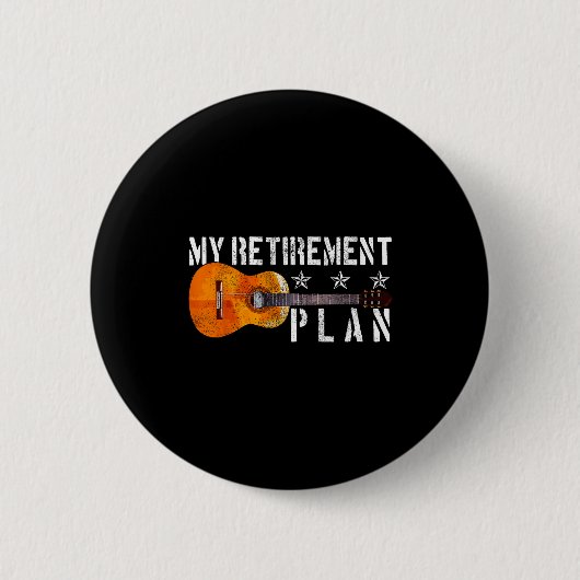 Badge Rond 5 Cm Guitar Retirement Plan - Funny Gift For Retired Gu (Devant)