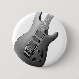 Badge Rond 5 Cm Guitare