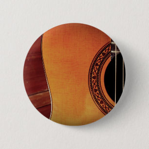 Badge Rond 5 Cm Guitare acoustique