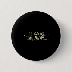 Badge Rond 5 Cm Guitare Acoustique Électrique Groupe Musical Raton