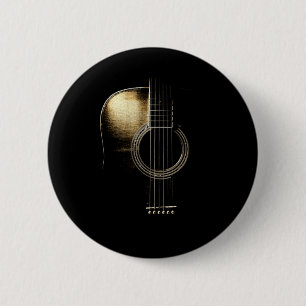 Badge Rond 5 Cm Guitare acoustique Lite
